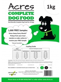 Acres Complete Dog Food - 1kg Bag