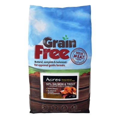 Acres Grain-Free Complete Dog Food with Salmon & Trout 12kg Bag